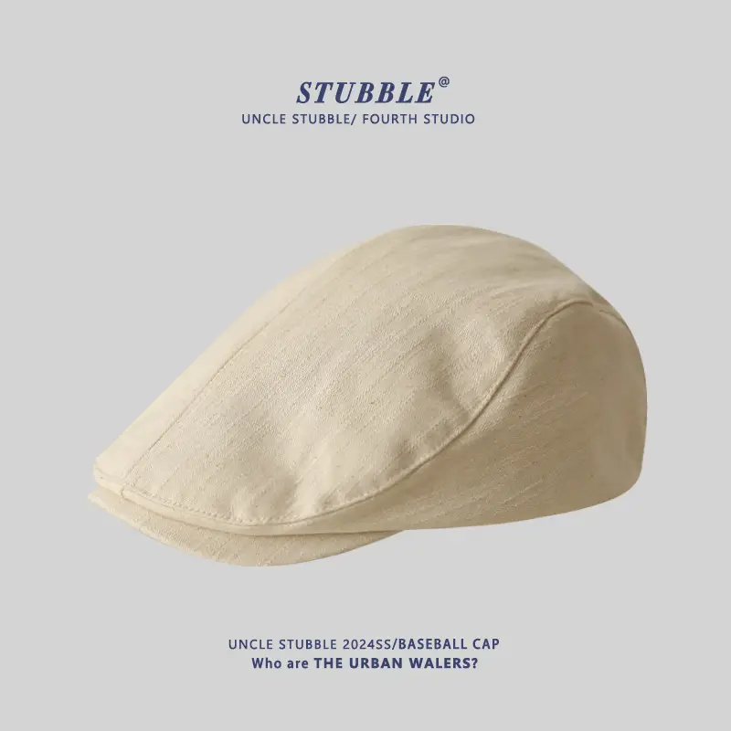 Japanese Style Retro Cap for Boys Girls Brown White Black — feature 10