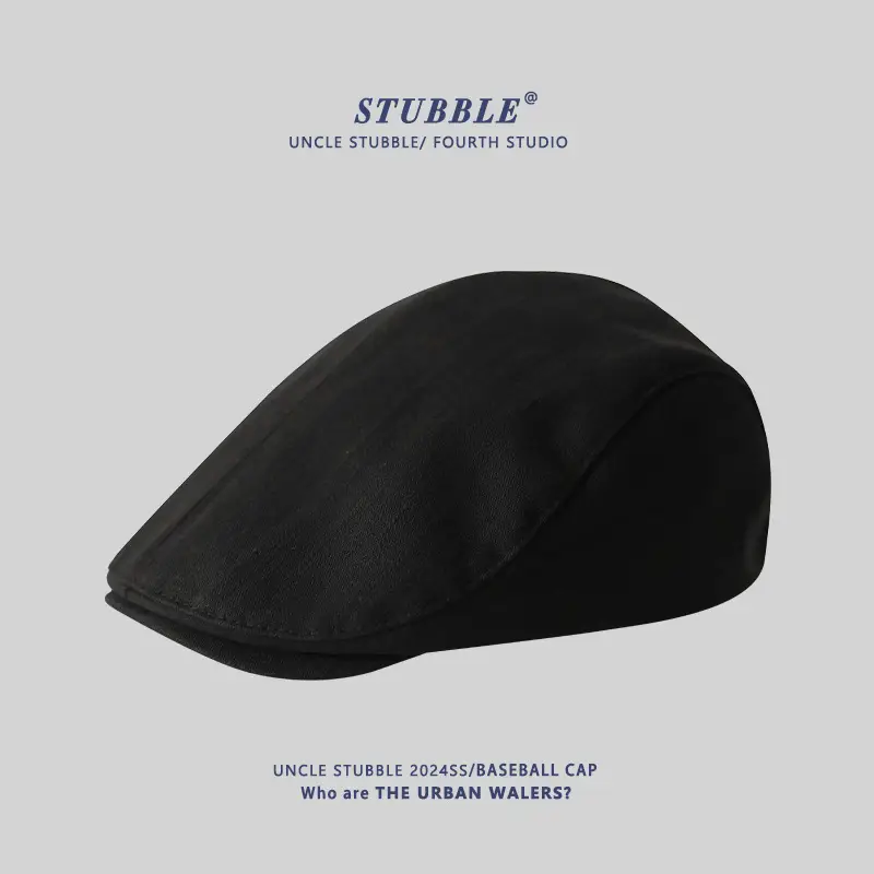 Japanese Style Retro Cap for Boys Girls Brown White Black — feature 12