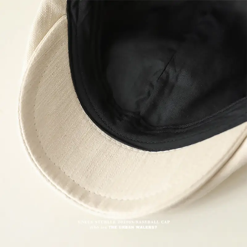 Japanese Style Retro Cap for Boys Girls Brown White Black — feature 4