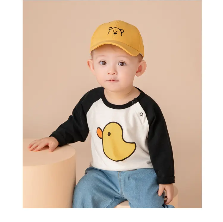 Dudu Baby Long Sleeve T-Shirt Green White Kids Base — feature 33