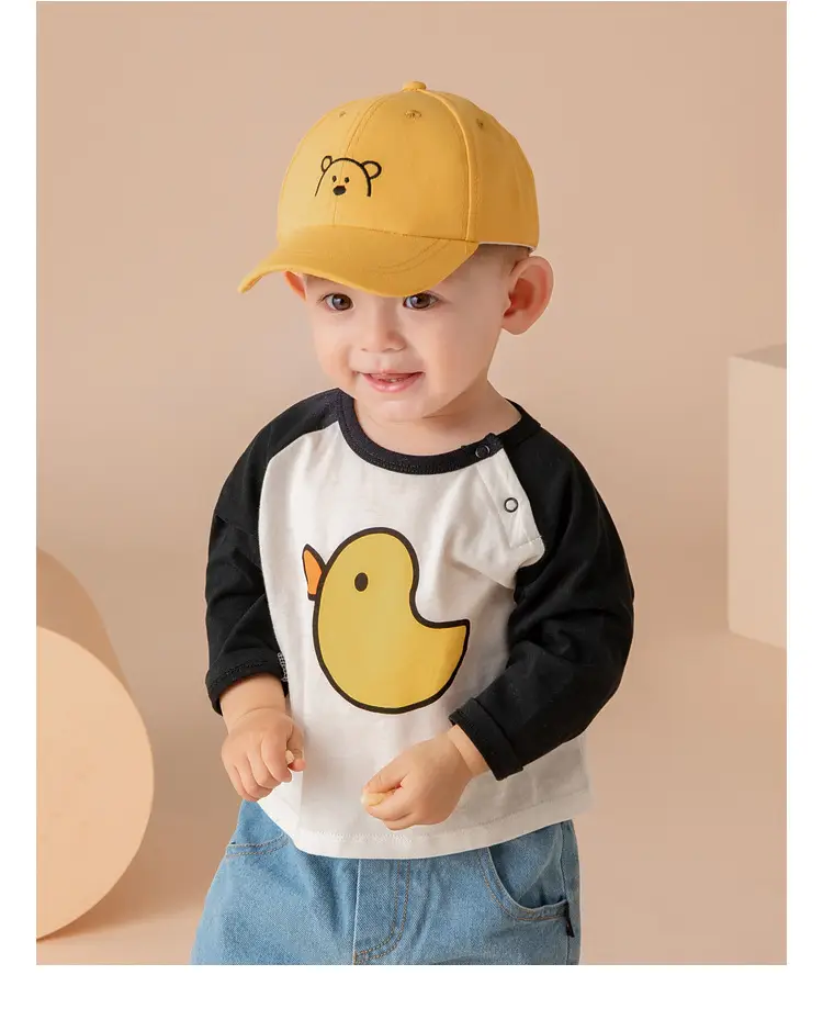Dudu Baby Long Sleeve T-Shirt Green White Kids Base — feature 34