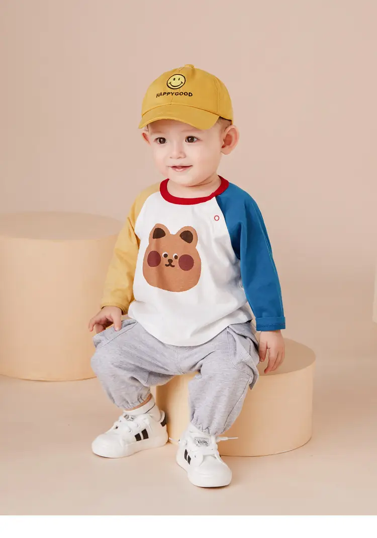 Dudu Baby Long Sleeve T-Shirt Green White Kids Base — feature 36