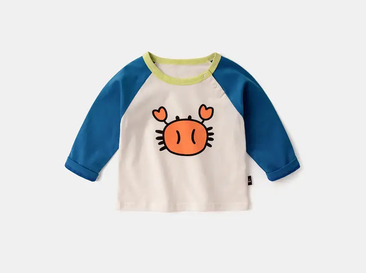 Dudu Baby Long Sleeve T-Shirt Green White Kids Base — feature 45