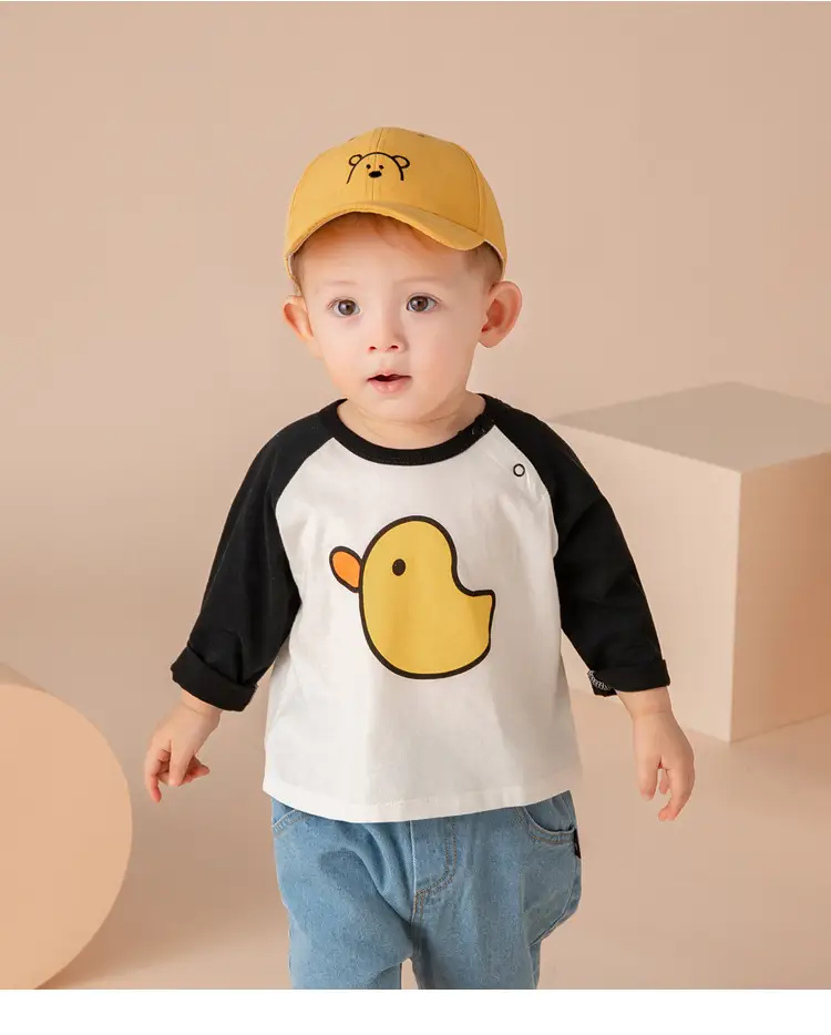 Dudu Baby Long Sleeve T-Shirt Green White Kids Base — feature 8