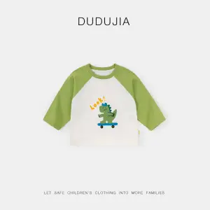 Dudu Baby Long Sleeve T-Shirt Green White Kids Base - Image 6