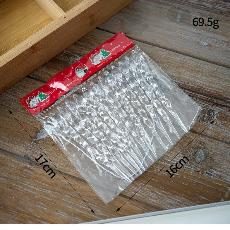 Christmas Tree Decor Ice Thread Pendant 11cm Transparent
