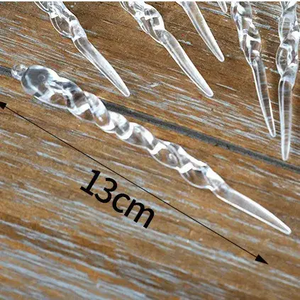 Christmas Tree Decor Ice Thread Pendant 11cm Transparent