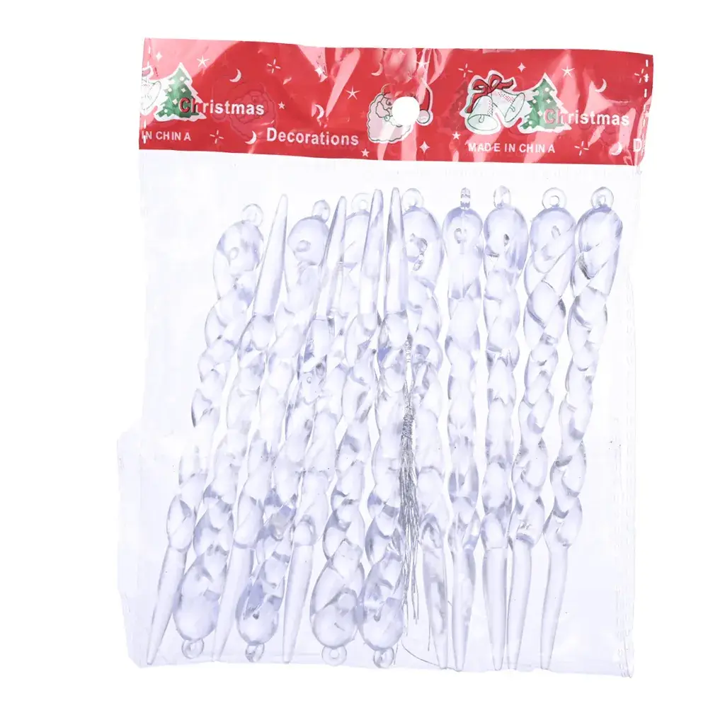Christmas Tree Decor Ice Thread Pendant 11cm Transparent