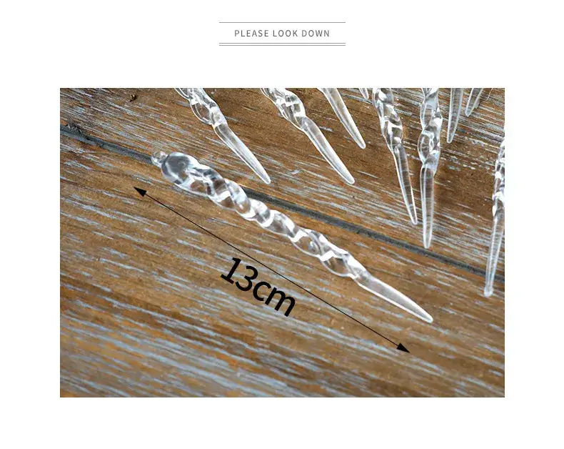 Christmas Tree Decor Ice Thread Pendant 11cm Transparent — feature 2