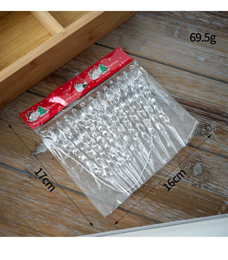 Christmas Tree Decor Ice Thread Pendant 11cm Transparent — feature 3