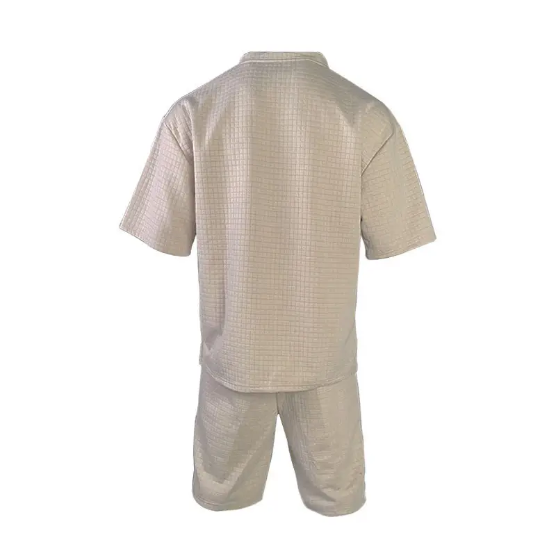 Men Black Waffle Shorts Set Summer Casual Shorts — feature 40