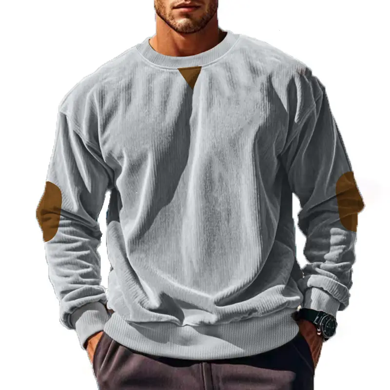 Men's 2025 Loose Fit Crossbody T-Shirt Grey - Image 8