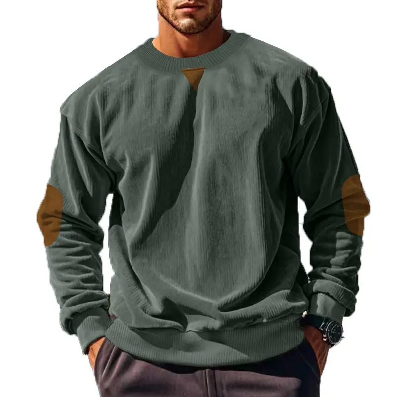 Men's 2025 Loose Fit Crossbody T-Shirt Grey - Image 9