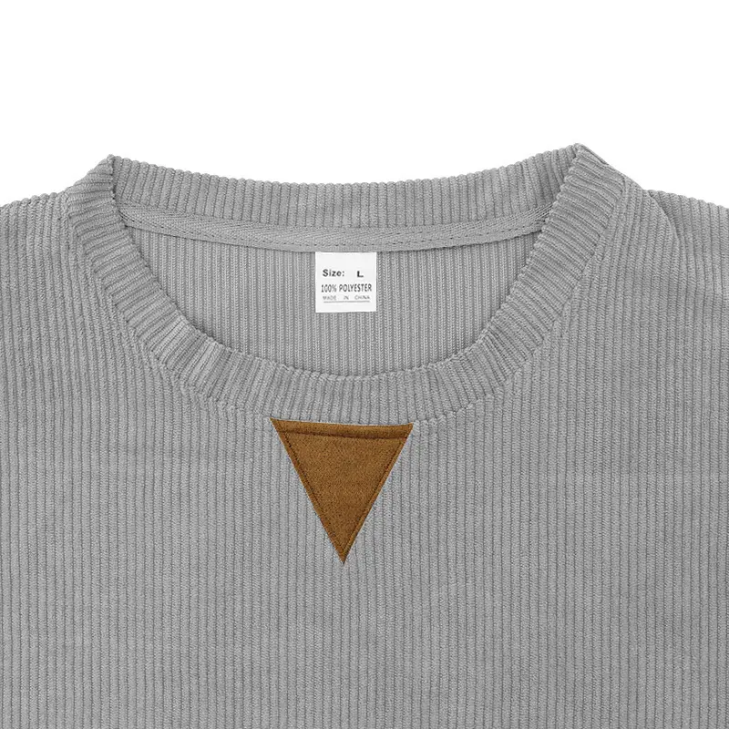 Men's 2025 Loose Fit Crossbody T-Shirt Grey — feature 12