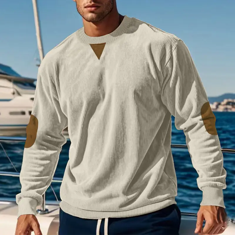 Men's 2025 Loose Fit Crossbody T-Shirt Grey - Image 5