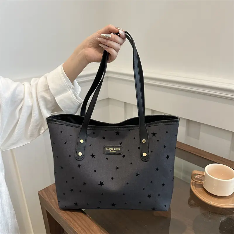 Printed Star Fashion Commuter Tote Bag Large Capacity 2024 - Image 5