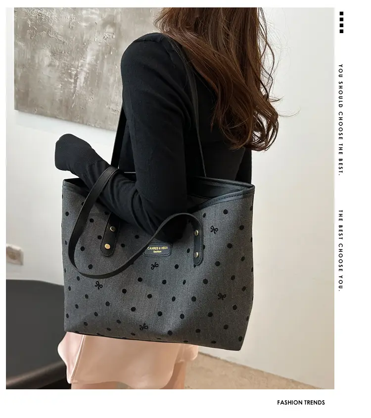 Printed Star Fashion Commuter Tote Bag Large Capacity 2024 — feature 1