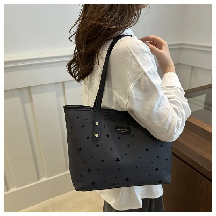 Printed Star Fashion Commuter Tote Bag Large Capacity 2024 — feature 18