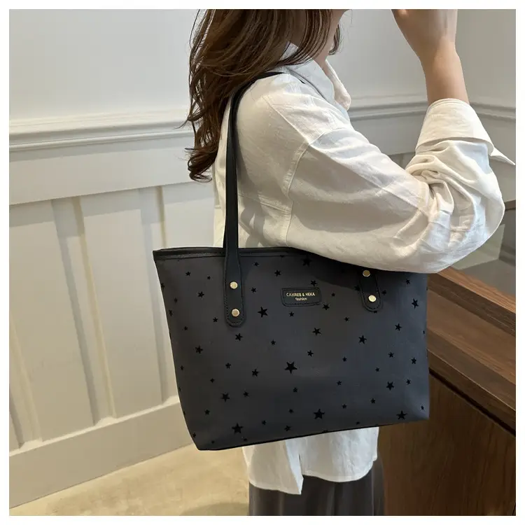 Printed Star Fashion Commuter Tote Bag Large Capacity 2024 — feature 19