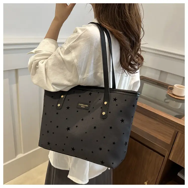 Printed Star Fashion Commuter Tote Bag Large Capacity 2024 — feature 20