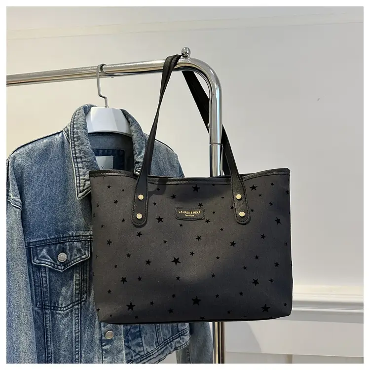 Printed Star Fashion Commuter Tote Bag Large Capacity 2024 — feature 33