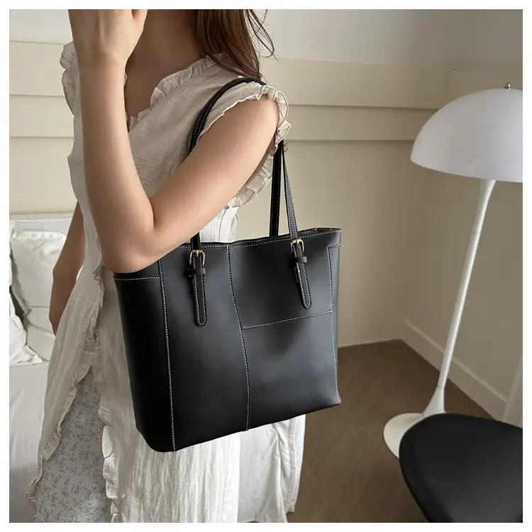 Vintage Stitching Large Brown Tote Bag Women 2024 - Image 7