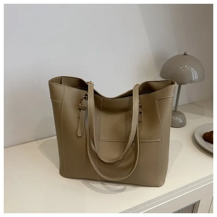 Vintage Stitching Large Brown Tote Bag Women 2024 — feature 20