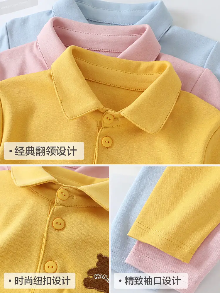 Girls Polo Shirt Pure Cotton Spring Outfit - Image 7