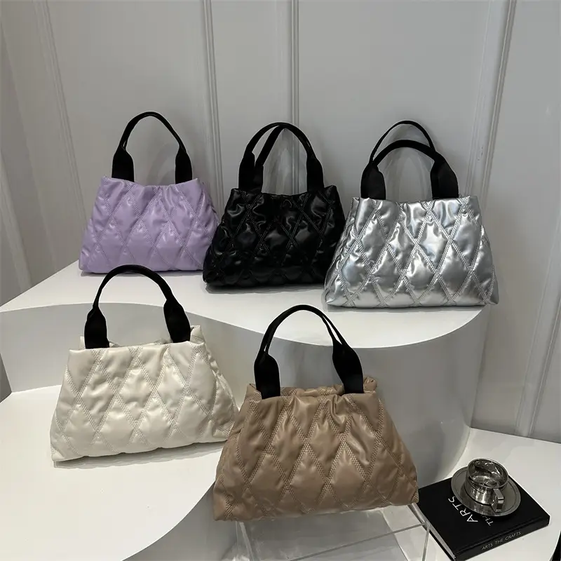 2024 Purple Quilted Shoulder Bag for Women - Image 6