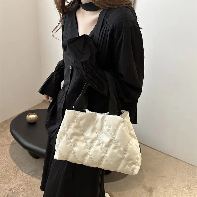 2024 Purple Quilted Shoulder Bag for Women - Image 7