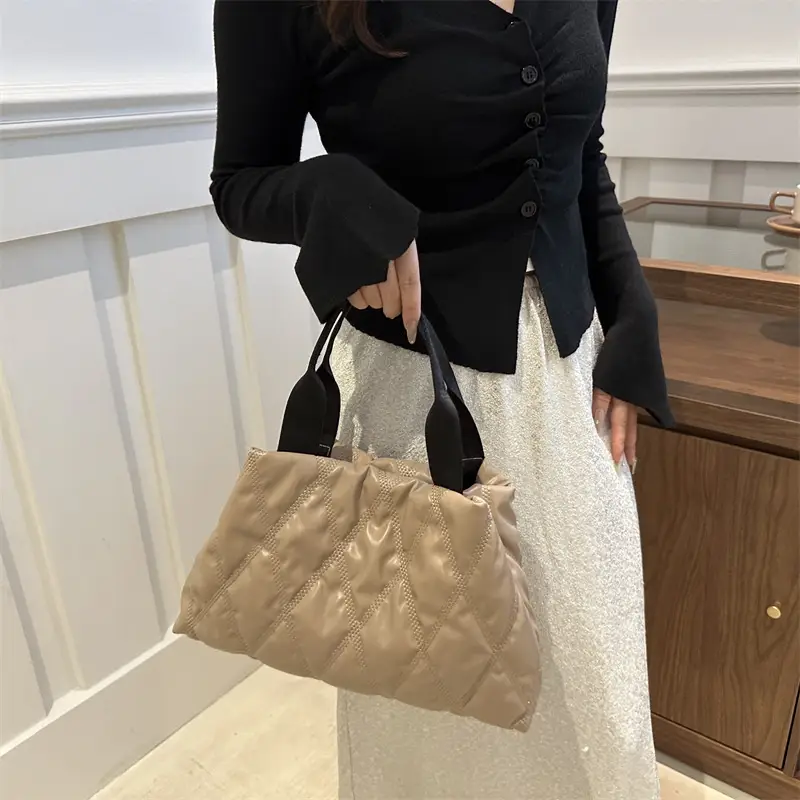 2024 Purple Quilted Shoulder Bag for Women - Image 8