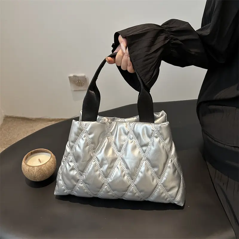 2024 Purple Quilted Shoulder Bag for Women - Image 9