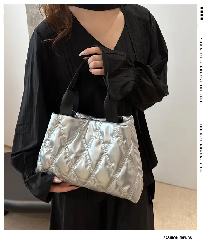 2024 Purple Quilted Shoulder Bag for Women — feature 1