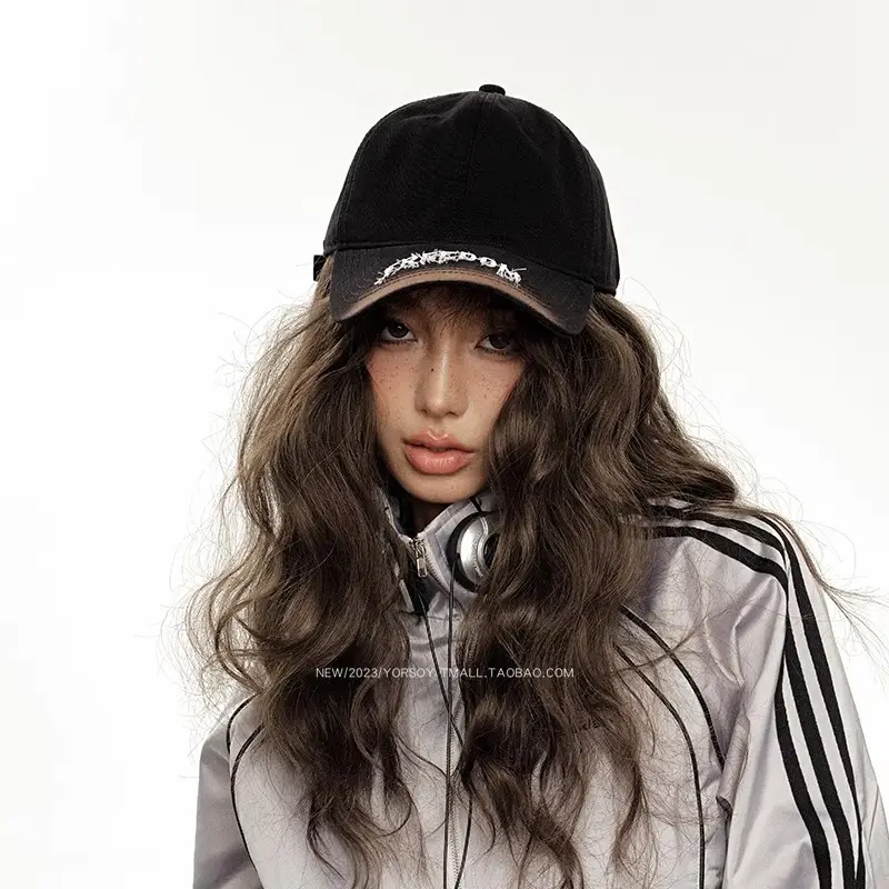 American Retro Black Baseball Cap with Freedom Embroidery - Image 9