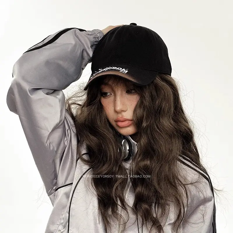 American Retro Black Baseball Cap with Freedom Embroidery - Image 10