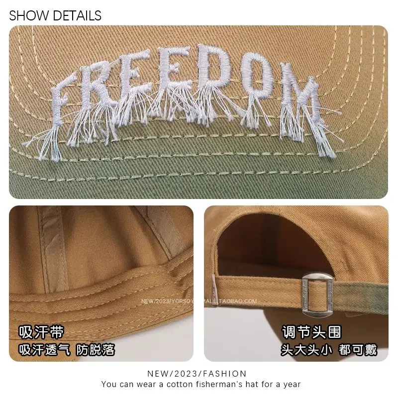 American Retro Black Baseball Cap with Freedom Embroidery - Image 11