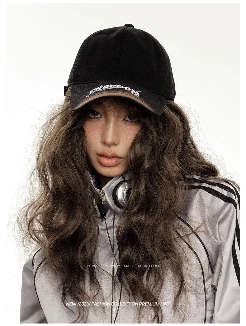American Retro Black Baseball Cap with Freedom Embroidery — feature 6