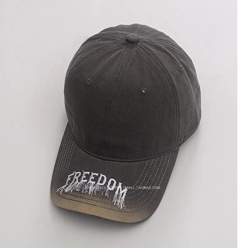 American Retro Black Baseball Cap with Freedom Embroidery - Image 2