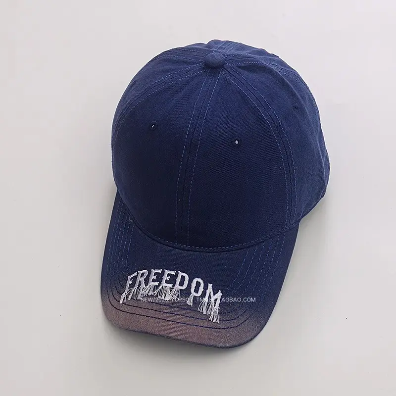 American Retro Black Baseball Cap with Freedom Embroidery - Image 6