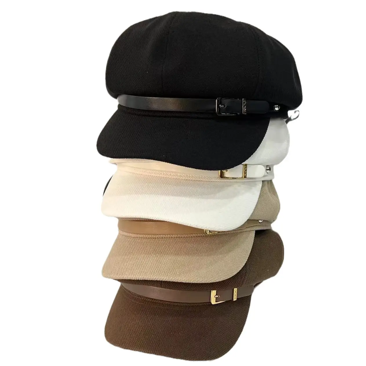 Japanese Belt Buckle Cap for Men Women Brown - Image 5