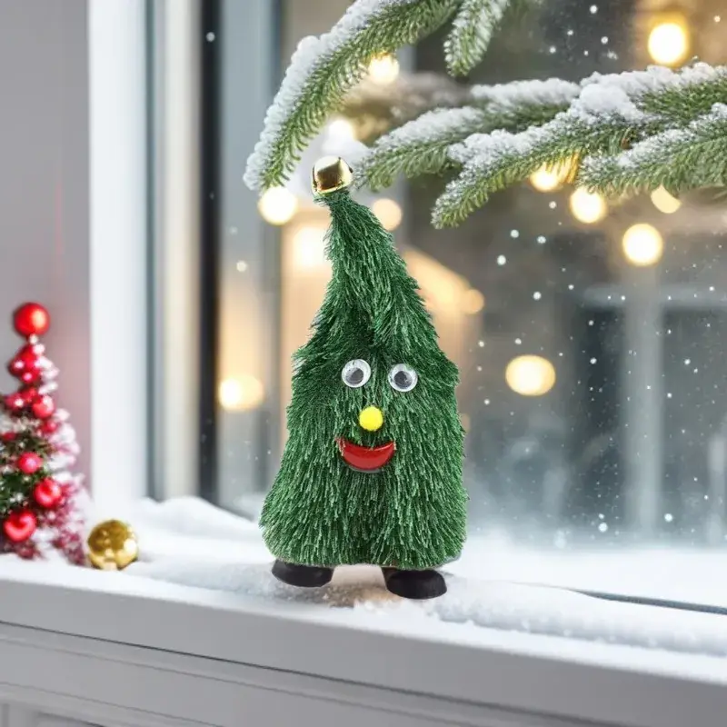 Green Plush Santa Claus Decorative Tassel - Image 5
