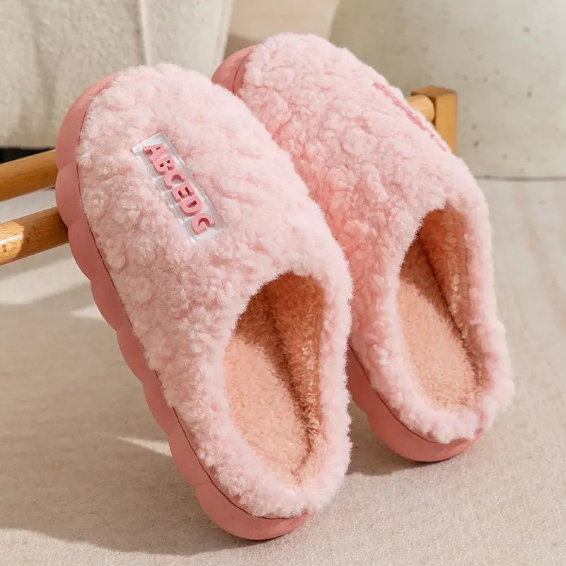 Cixi Cotton Slippers Women's Spring and Autumn and Winter Home Indoor Non-Slip Moon Shoes Thick Sole Home Warm Couple Men