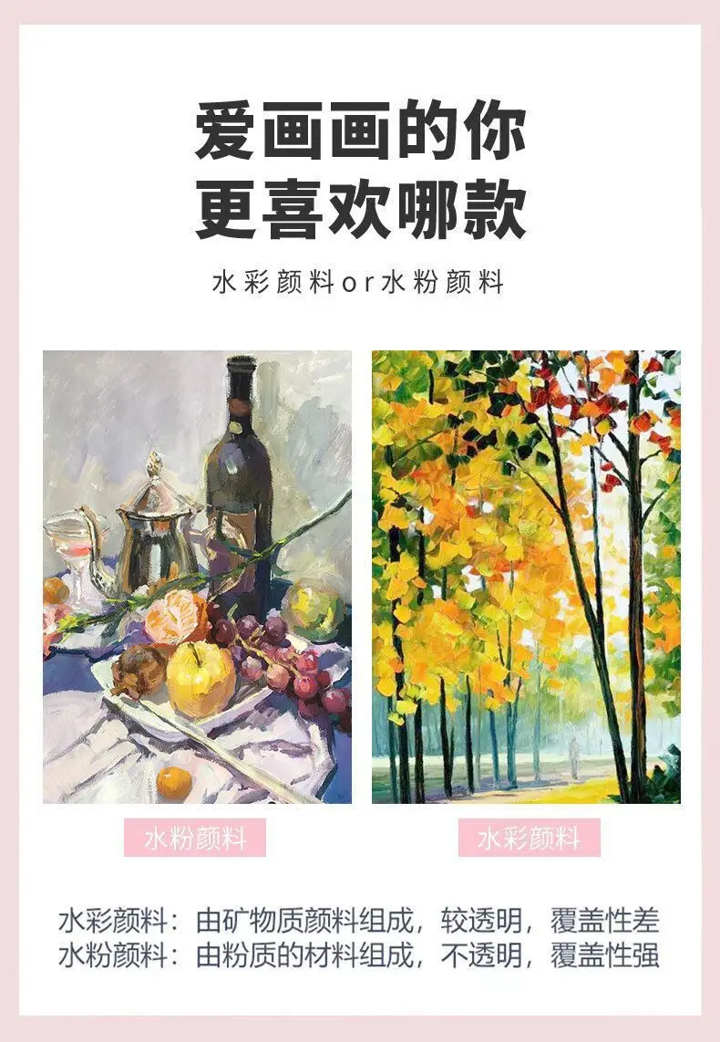 24 Color 12 Color Watercolor Gouache Pigment suit Wholesale Beginner Children's Painting Boxed Portable Washable — feature 4