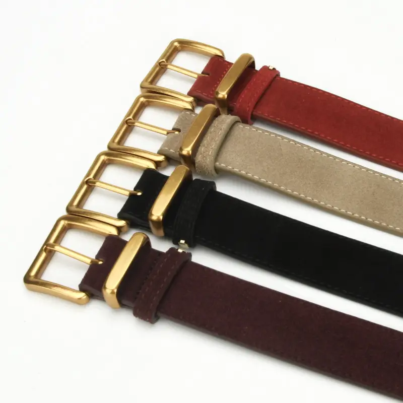 Red Pin Buckle Belt for Women Fashion