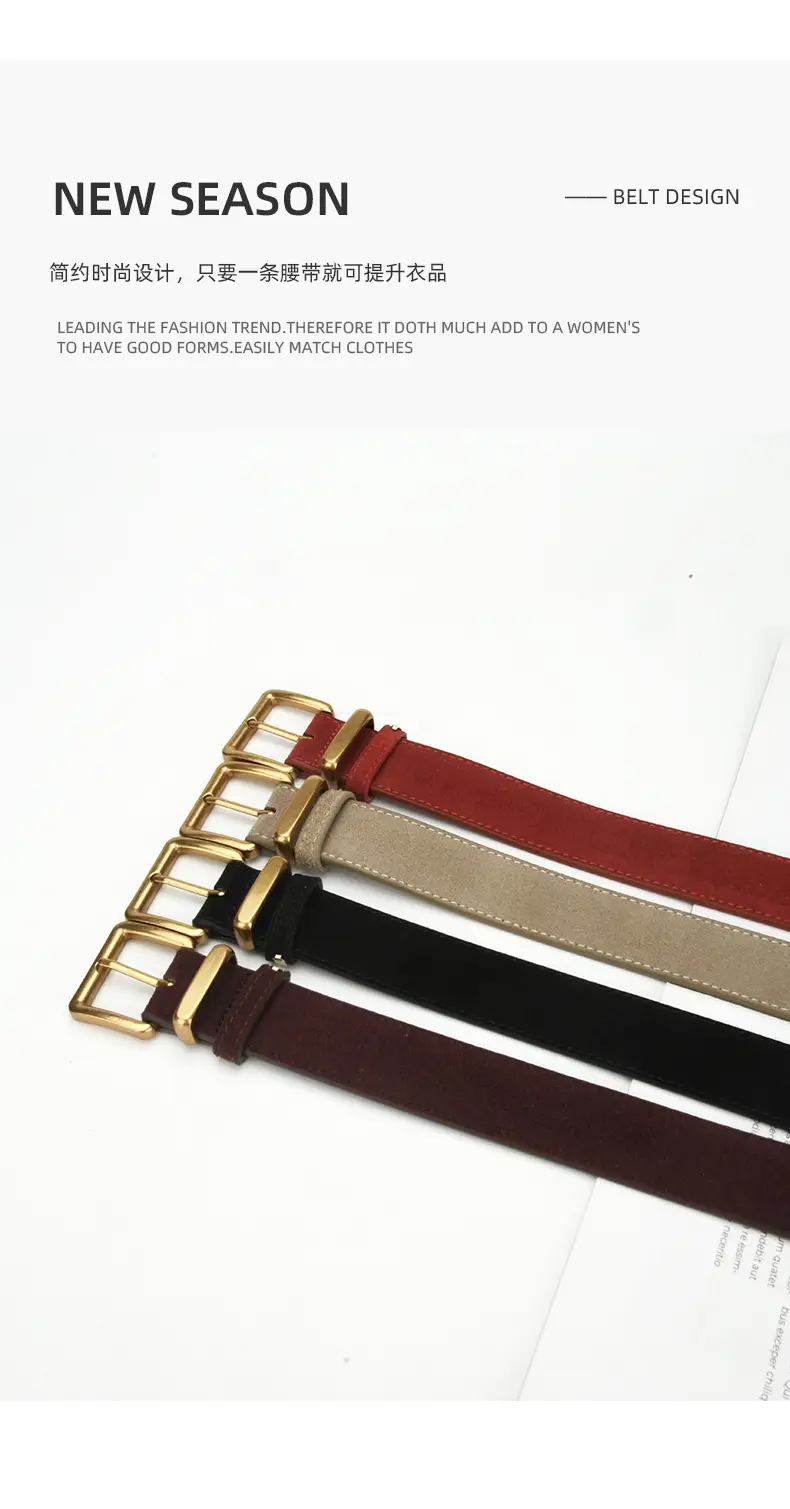 Red Pin Buckle Belt for Women Fashion — feature 4