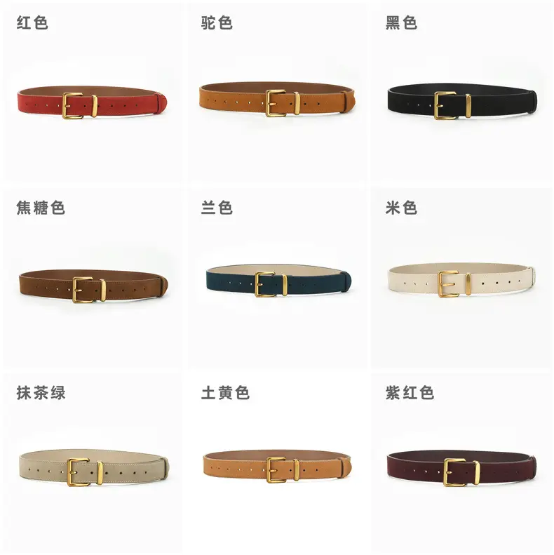 Red Pin Buckle Belt for Women Fashion — feature 8