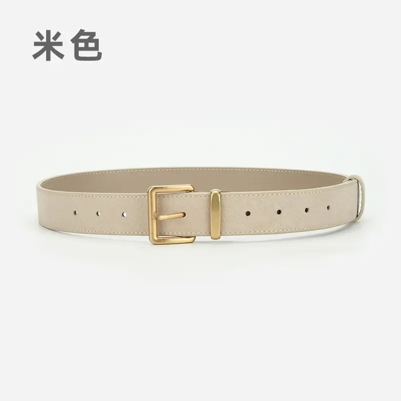 Red Pin Buckle Belt for Women Fashion