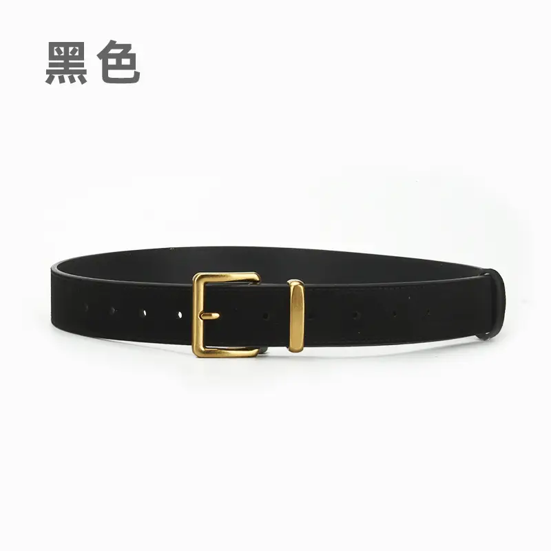 Red Pin Buckle Belt for Women Fashion