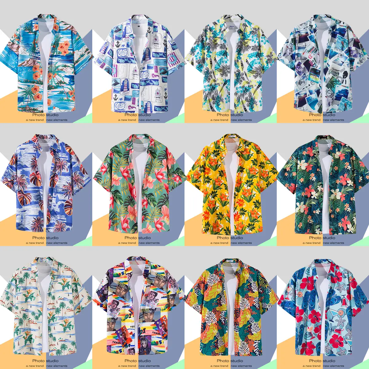 Hawaiian Printed Short Sleeve Men's Shirt — feature 3