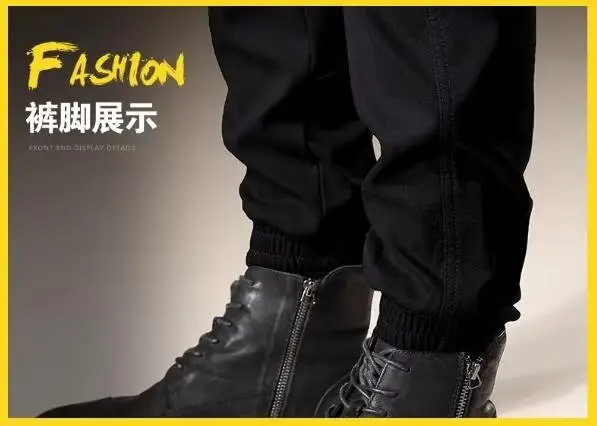 Men Fleece Lined Casual Pants Brown Winter Warm — feature 25